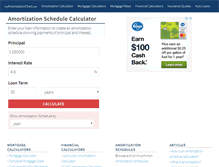 Tablet Screenshot of myamortizationchart.com